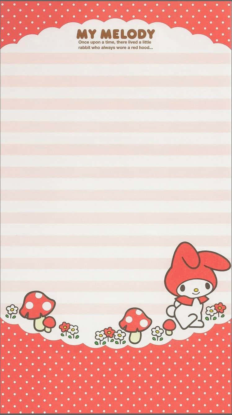 My Melody, red-hooded rabbit, red mushrooms, HD Phone Wallpaper