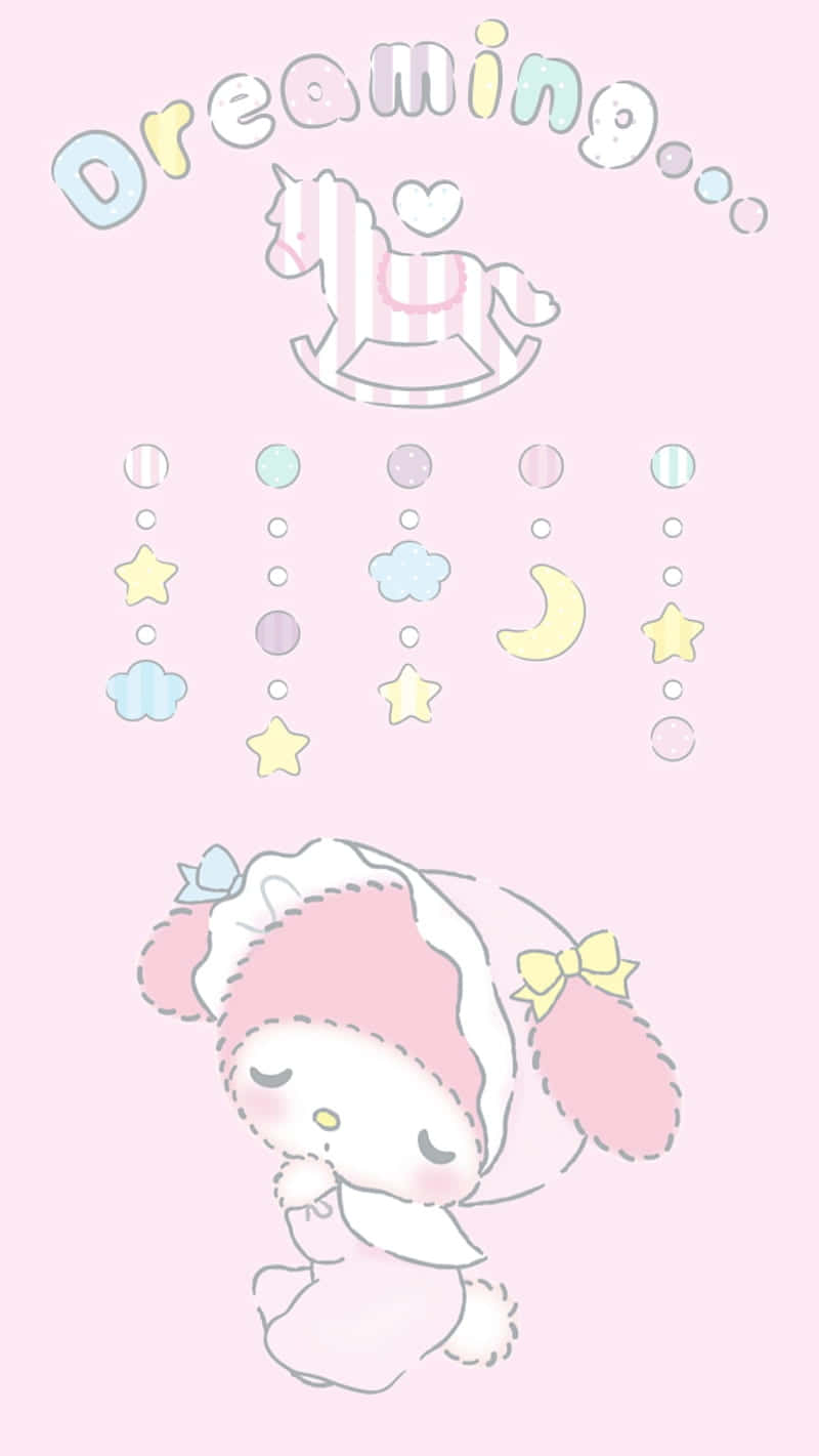 Cute My Melody, pink cartoon character, dreamy mobile, HD Phone Wallpaper
