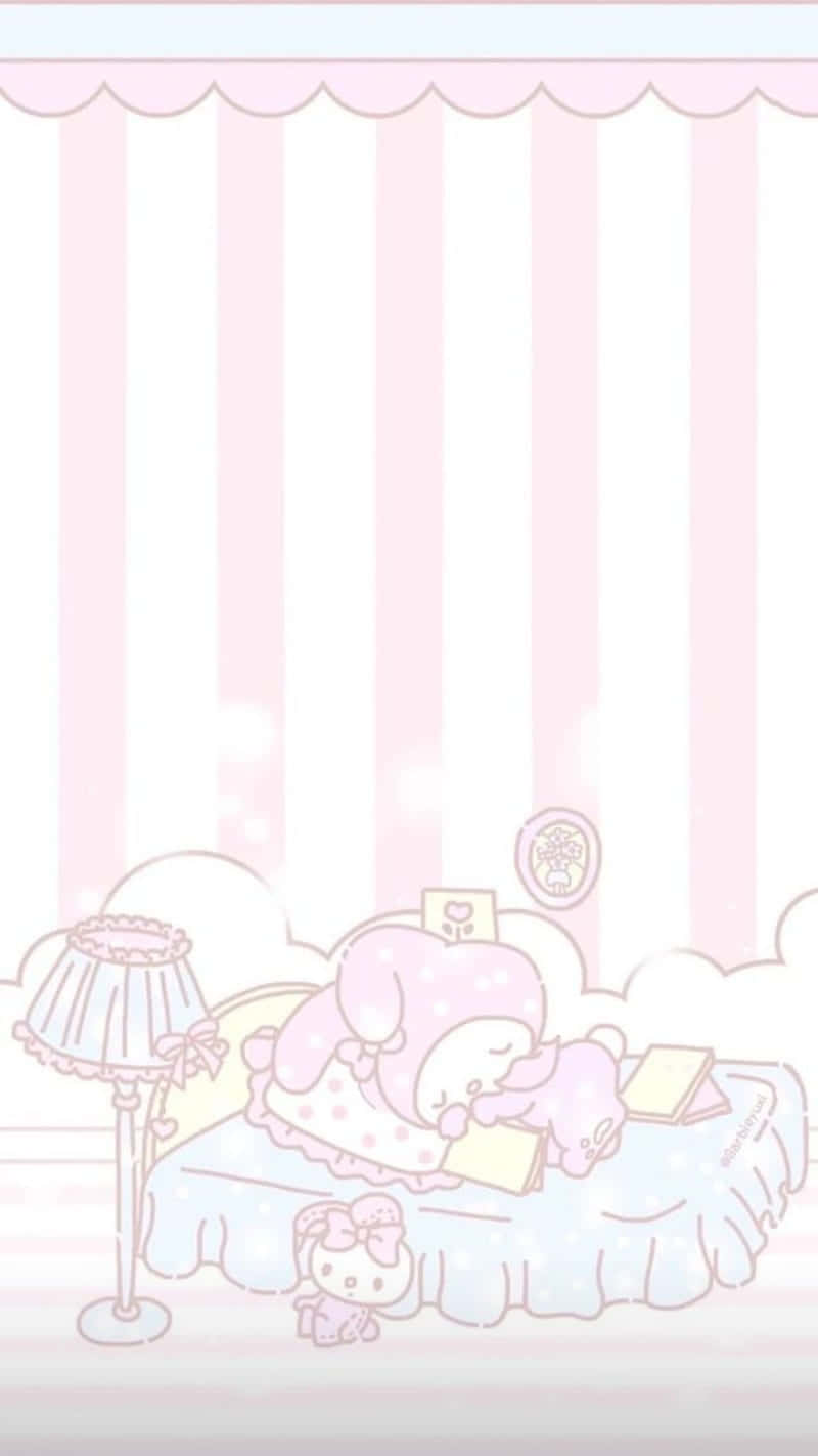 Cute My Melody, pink, cartoon character, HD Phone Wallpaper