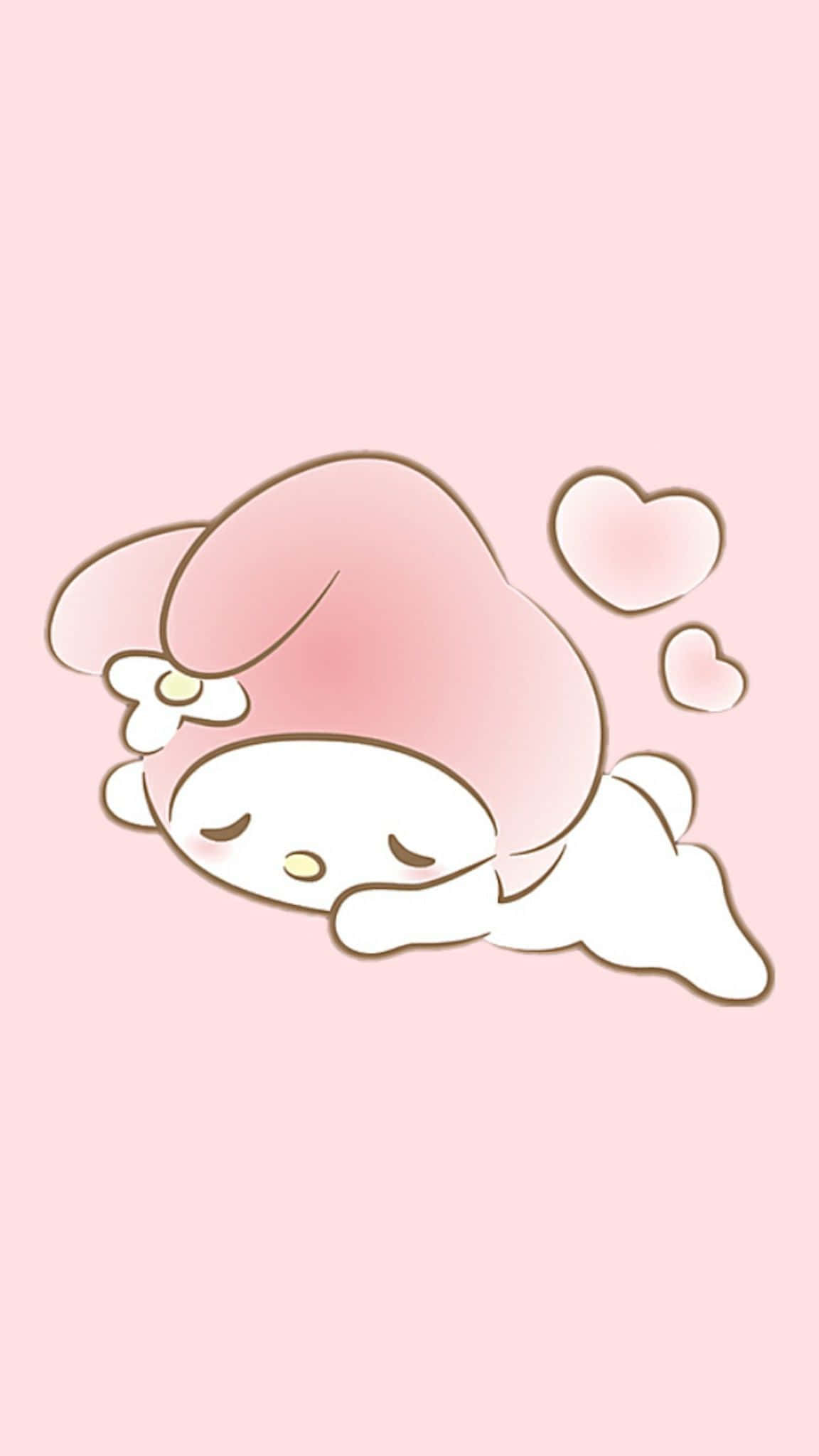 My Melody, pink bunny character, soft pink background, Full HD Phone Wallpaper