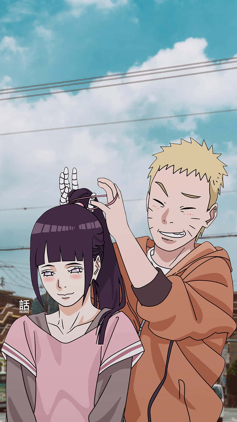 Naruto, Hinata, bright blue sky, HD Phone Wallpaper