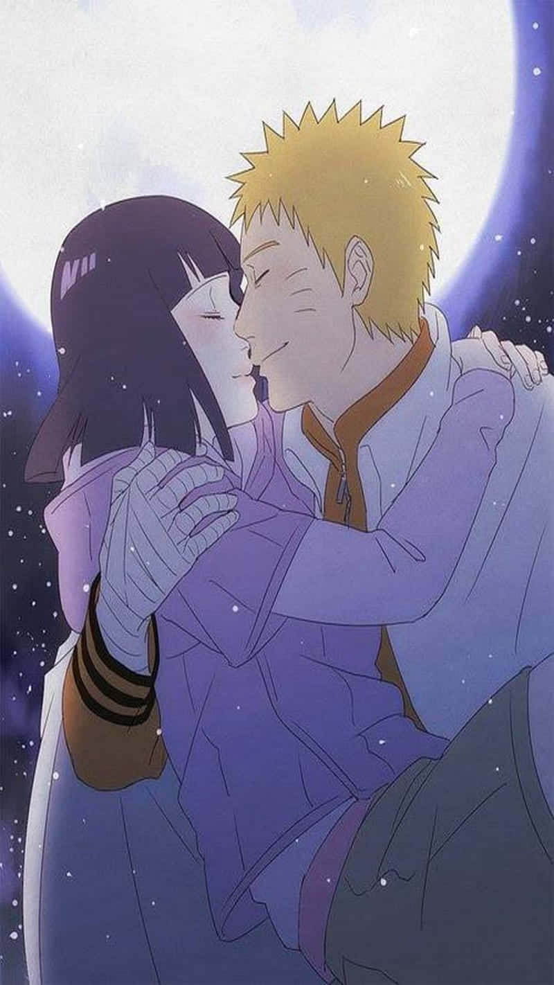 Naruto, Hinata, full moon, HD Phone Wallpaper