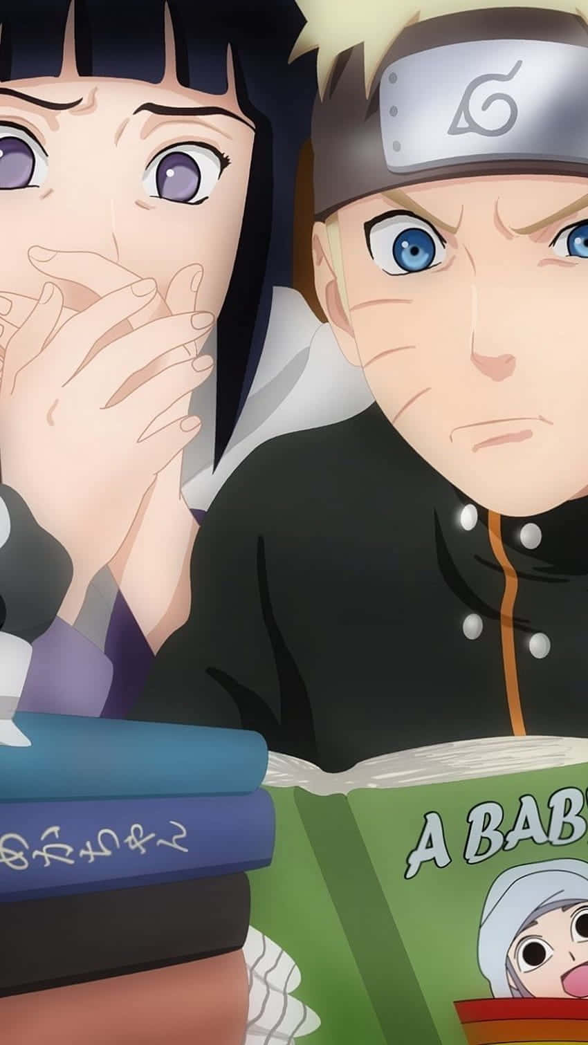 Naruto, Hinata, reading a book, HD Phone Wallpaper