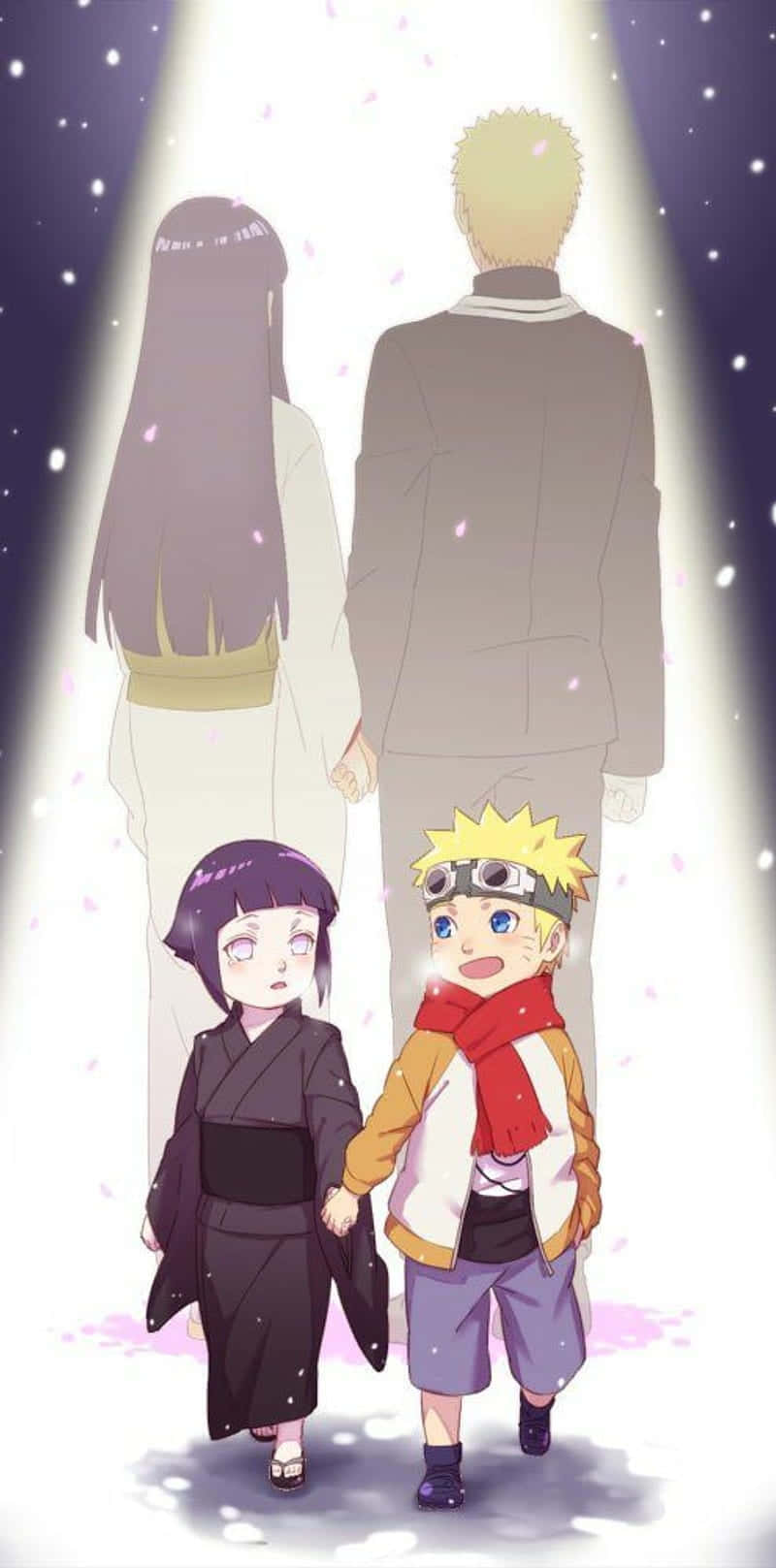 Naruto, Hinata, cherry blossoms, HD Phone Wallpaper
