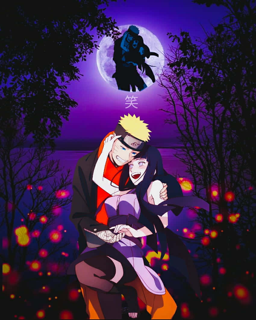Naruto, Hinata, moonlight, SD Phone Wallpaper