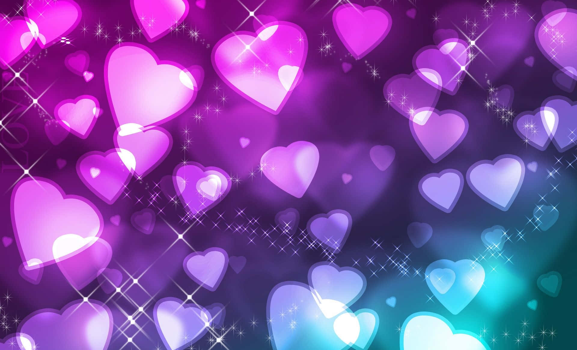 Cute Neon, purple, blue, Full HD Desktop Wallpaper
