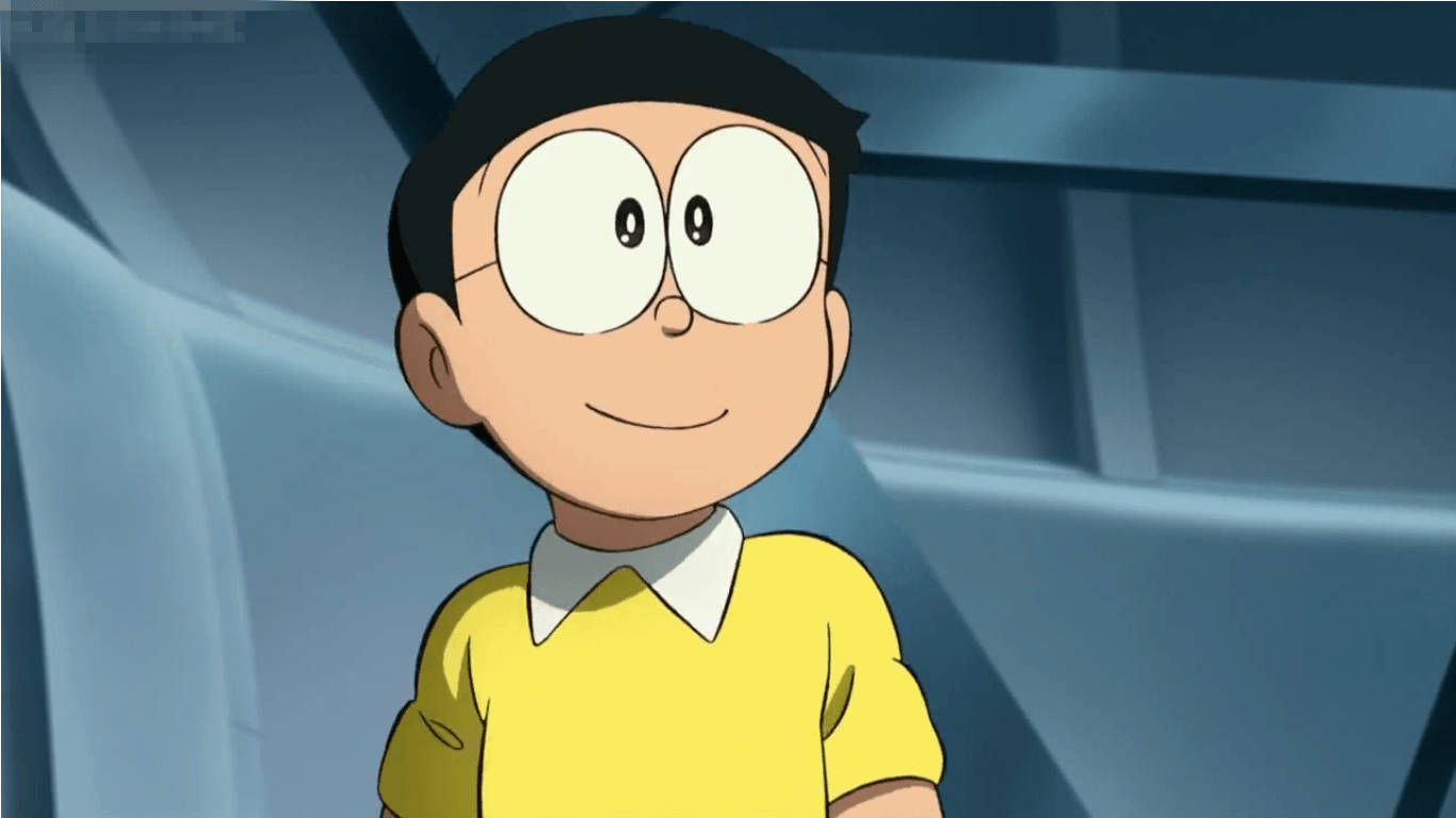 Cute Nobita, round glasses, yellow shirt, HD Desktop Wallpaper