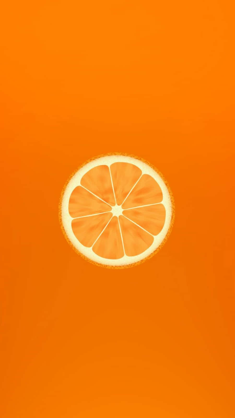 Cute Orange Slice, vibrant orange, solid orange background, HD Phone Wallpaper