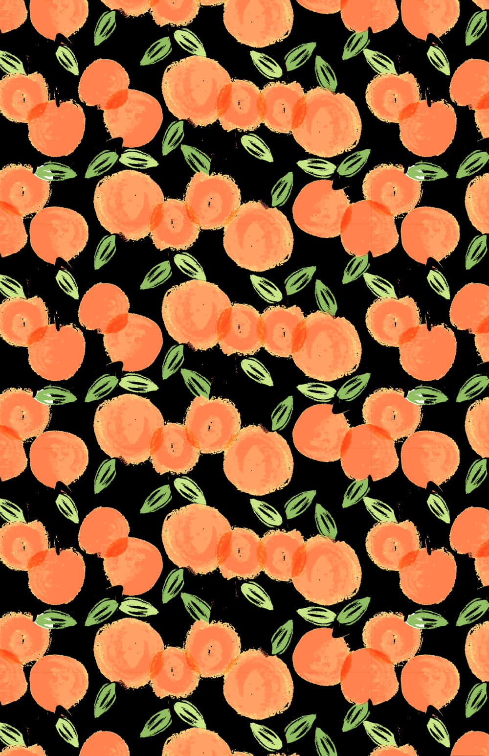 bright orange, vibrant orange persimmons, green leaves, HD Phone Wallpaper
