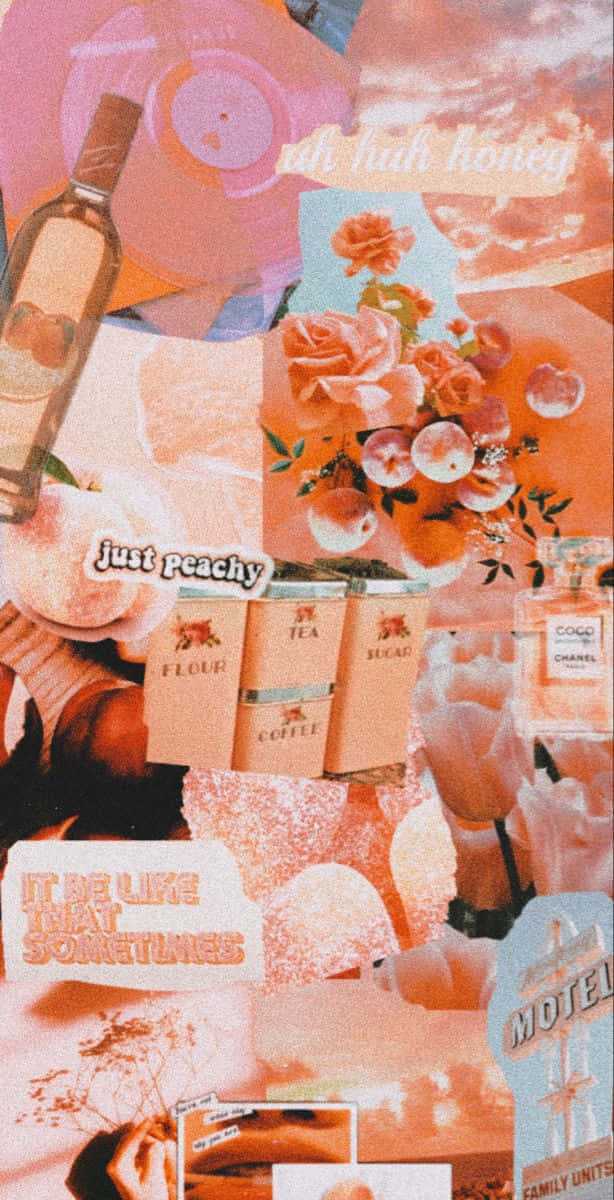 peach-toned, roses perfume bottles, vintage motel signs, SD Phone Wallpaper
