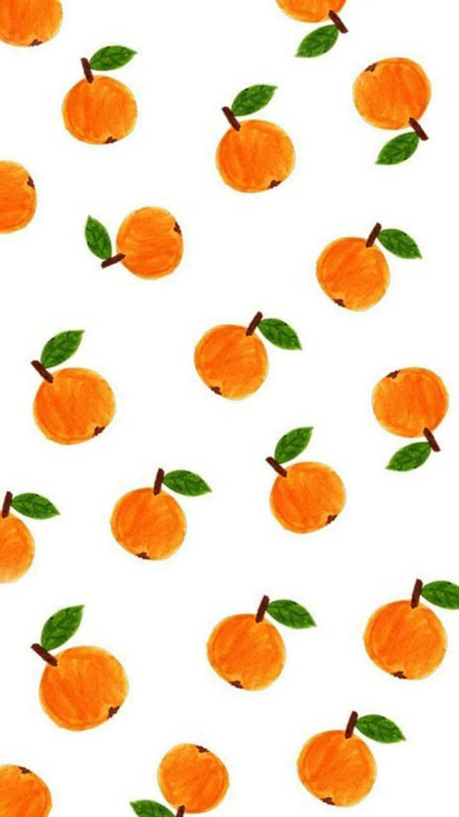 Cute Orange, apricots, green leaves, HD Phone Wallpaper