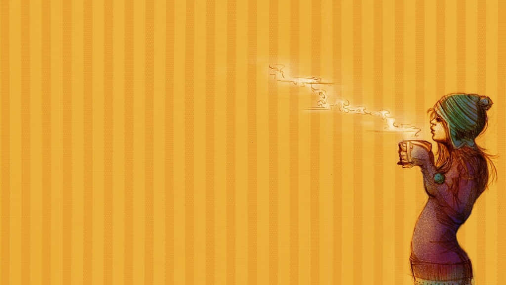 cool orange, green beanie, mug, SD Desktop Wallpaper
