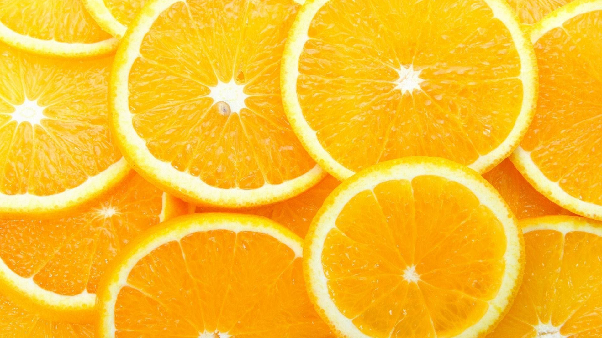 bright orange, juicy orange slices, bright pulp, Full HD Desktop Wallpaper