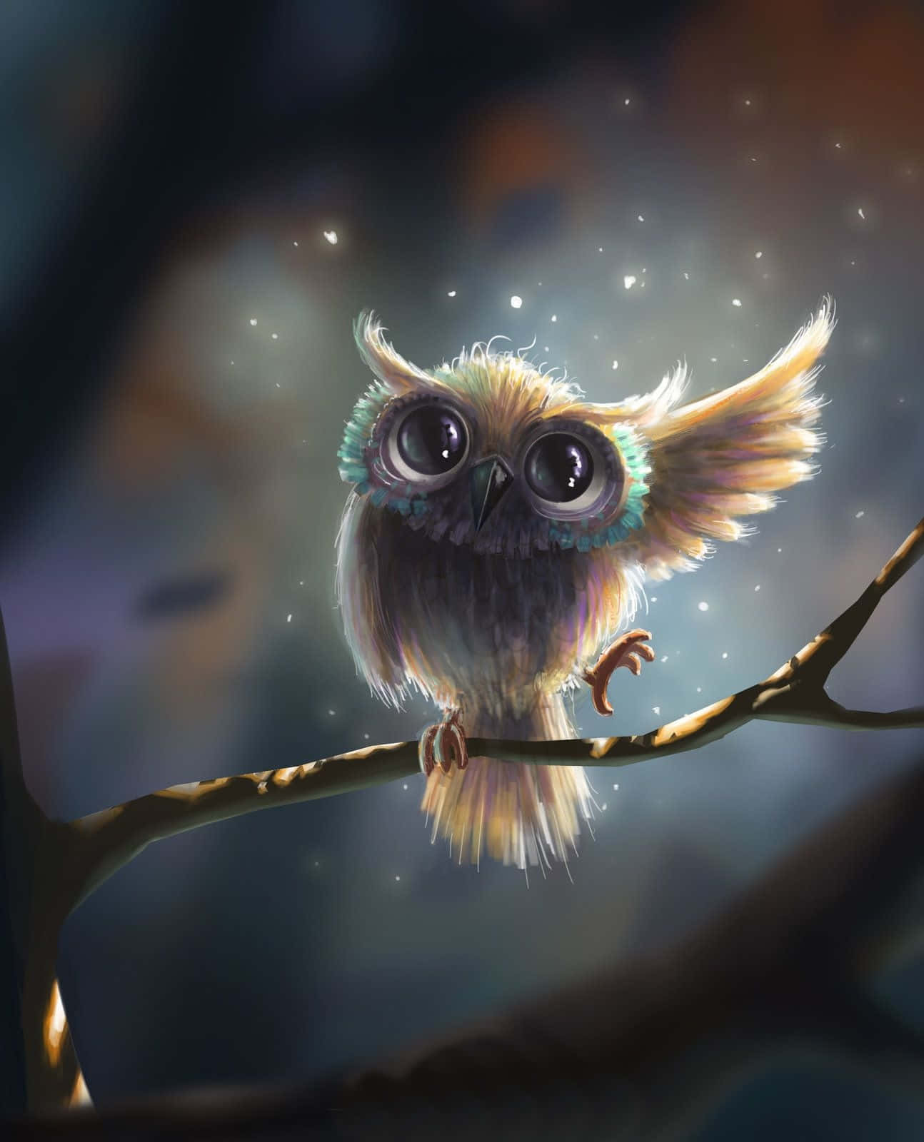 owl, branch, forest, HD Phone Wallpaper