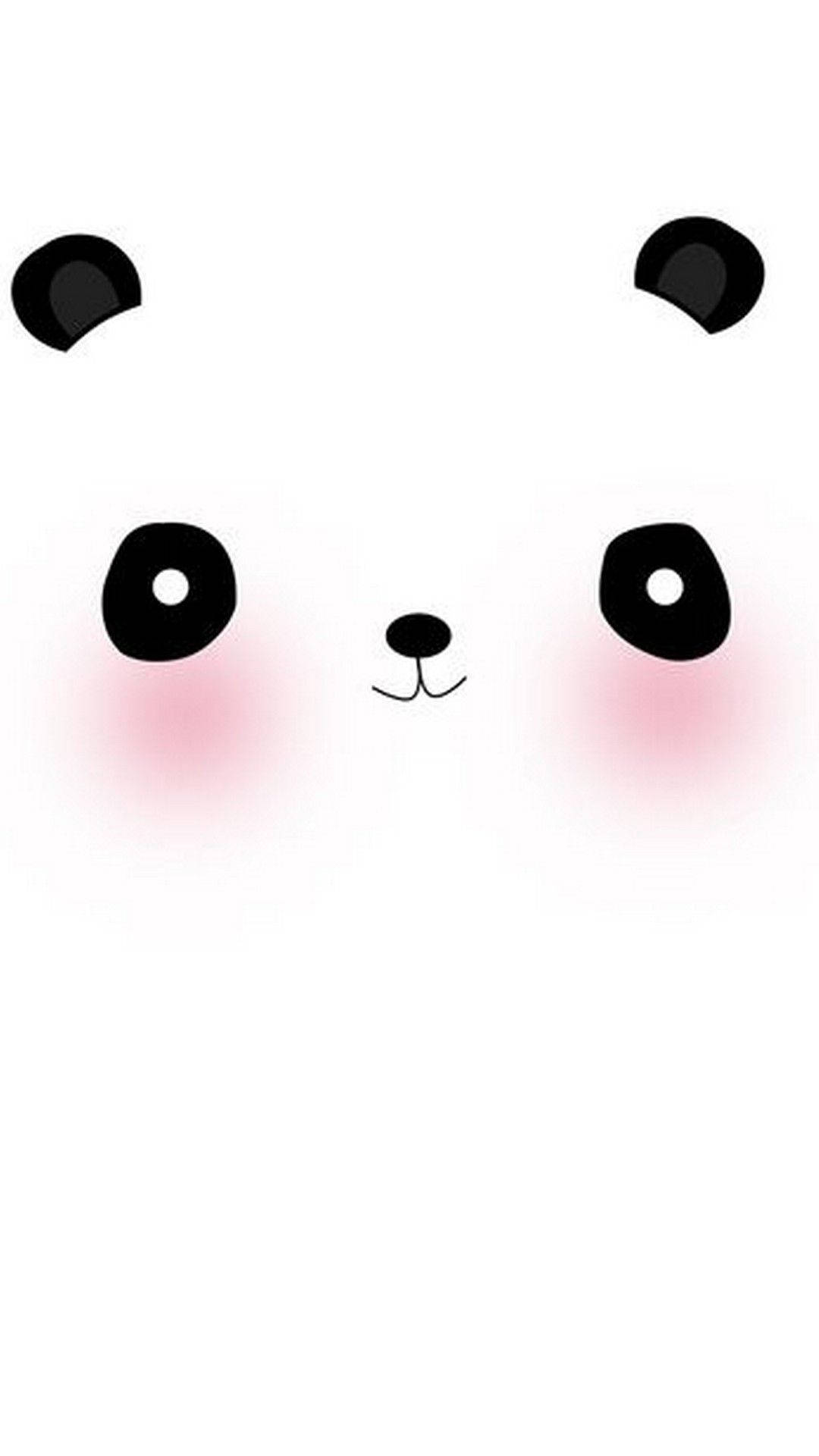 cute panda, rosy cheeks, cartoon panda face, Full HD Phone Wallpaper