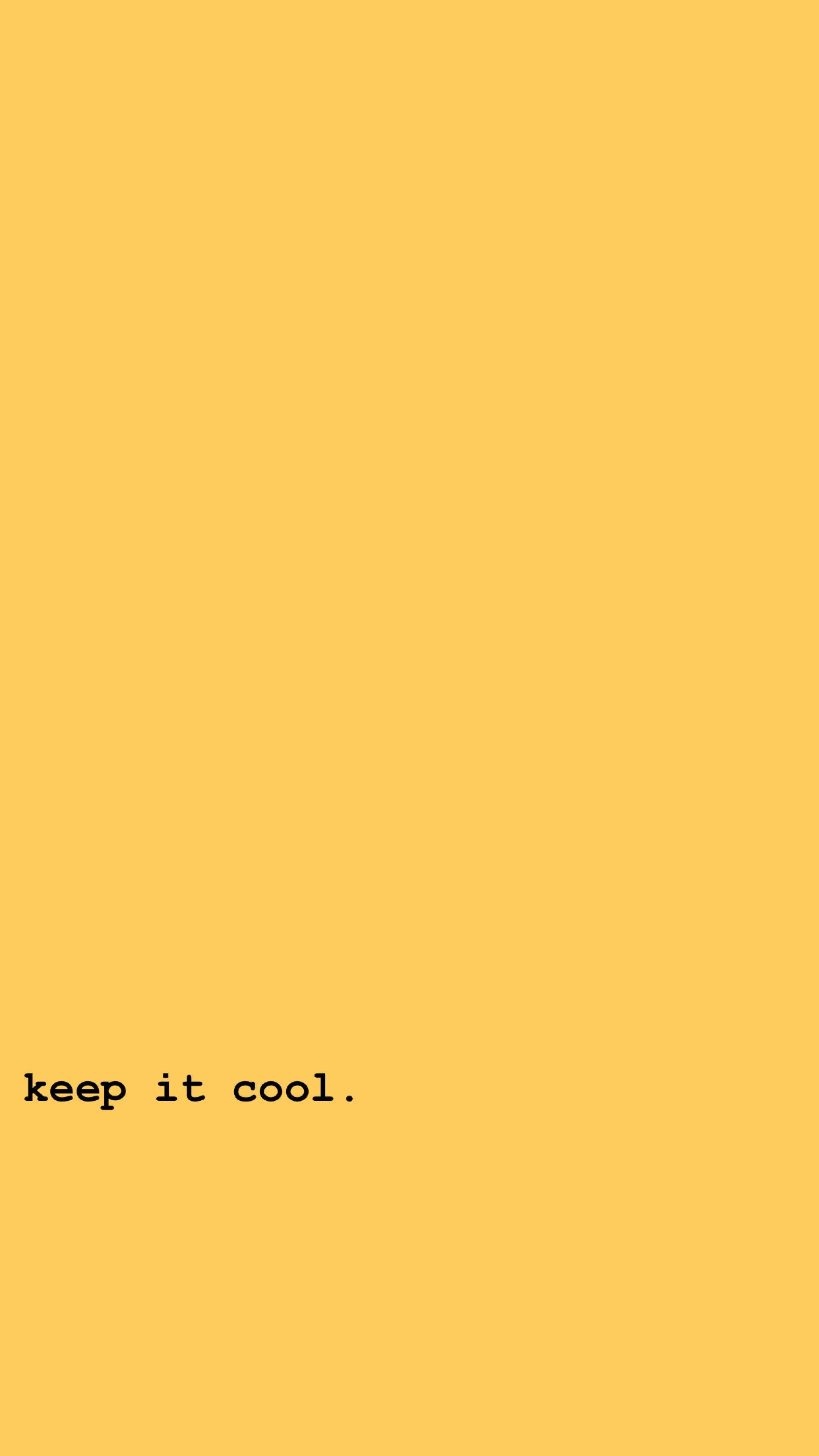 cute pastel yellow aesthetic, minimalist yellow background, black text, 4K Phone Wallpaper