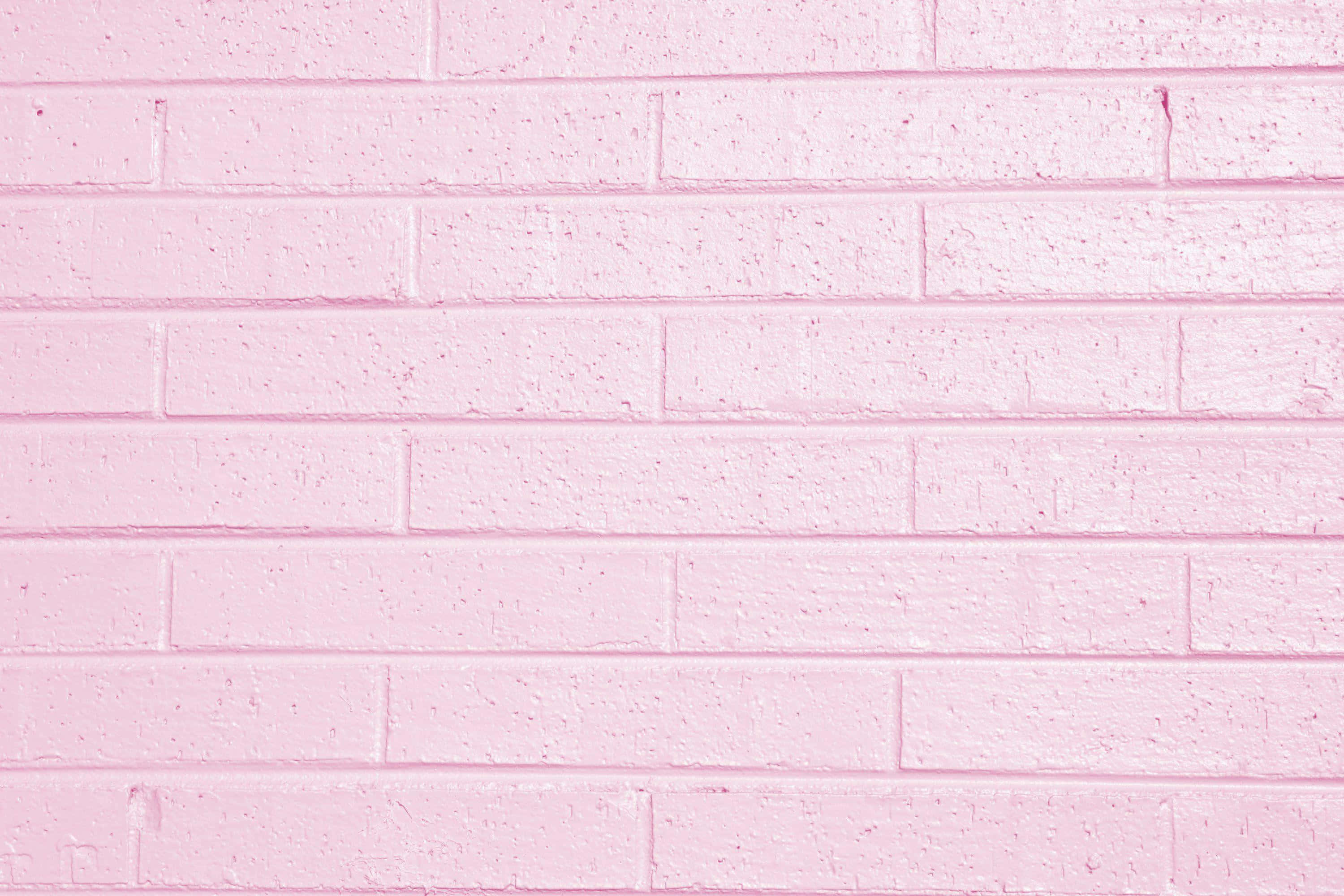 pastel pink, brick wall, painted brick, 2K Desktop Wallpaper