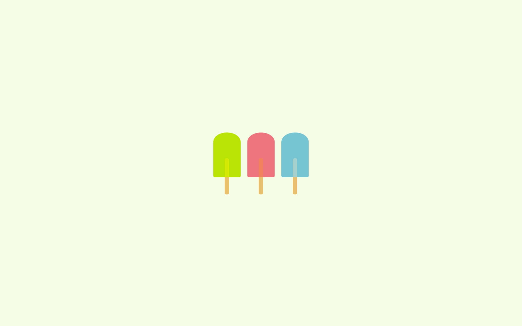 Simple Spring Popsicle, green, pink, Full HD Desktop Wallpaper