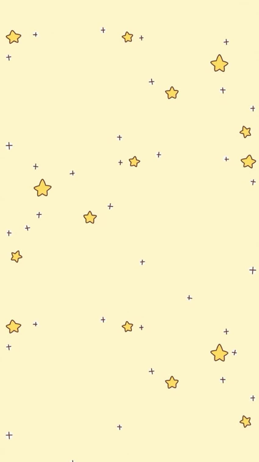 Cute Pastel Yellow, small stars, golden stars, HD Phone Wallpaper