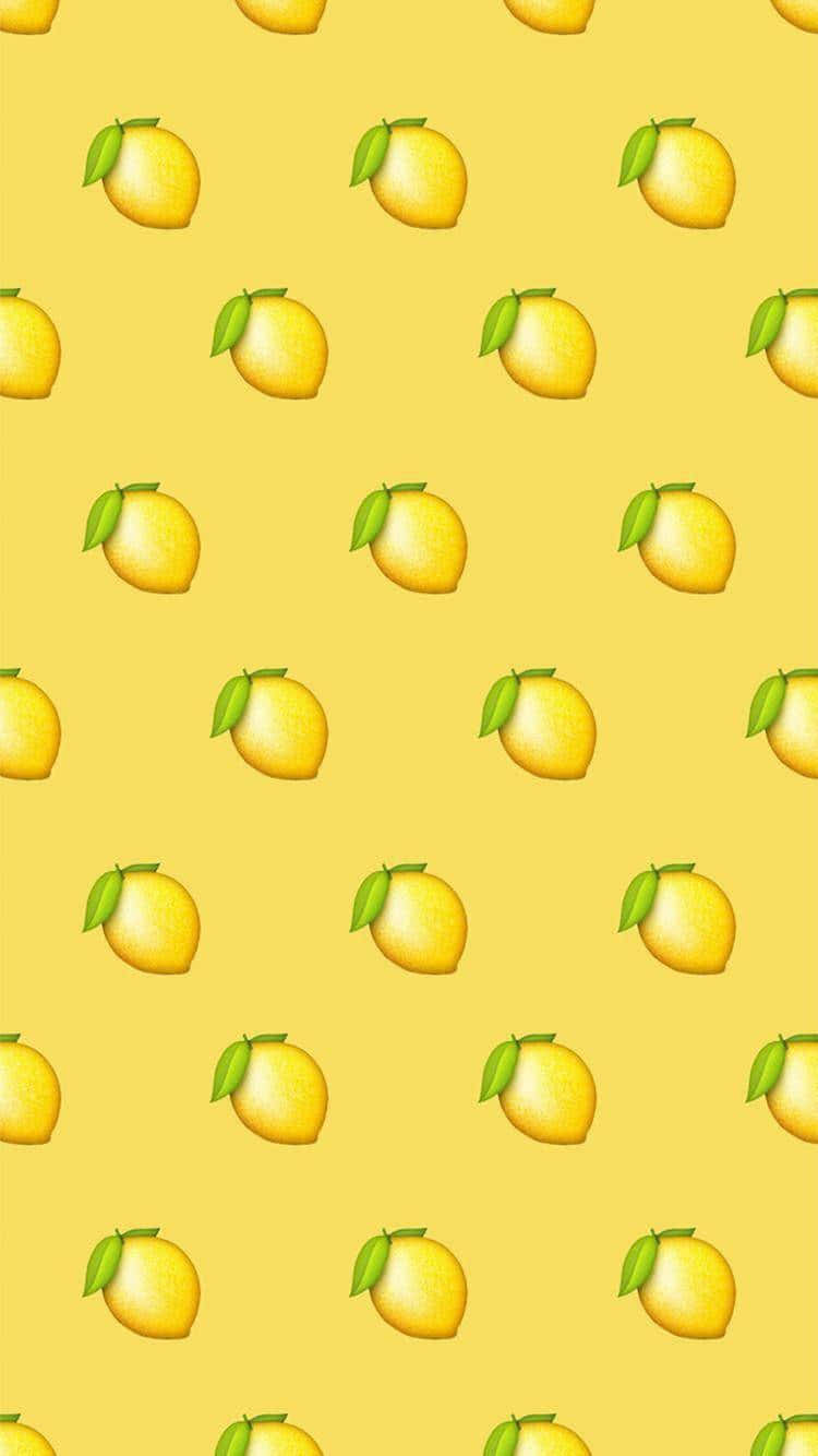 cute pastel yellow mango pattern, bright yellow lemons, green leaves, HD Phone Wallpaper
