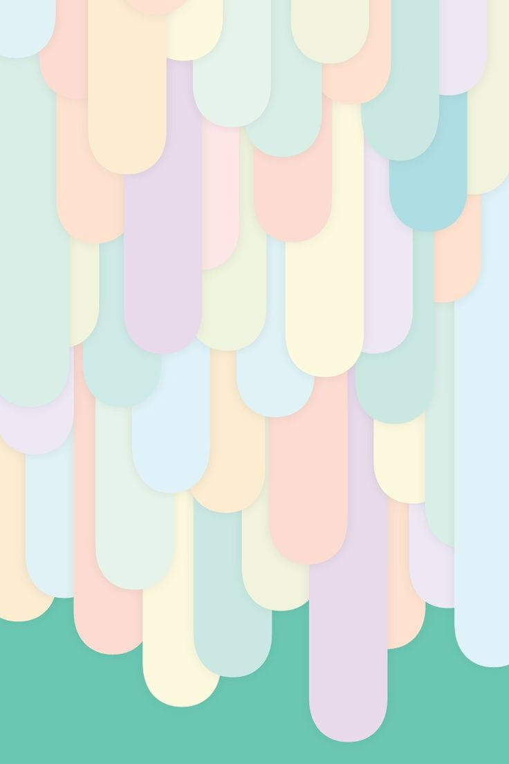 pastel-colored, elongated ovals, soft layered pattern, SD Phone Wallpaper