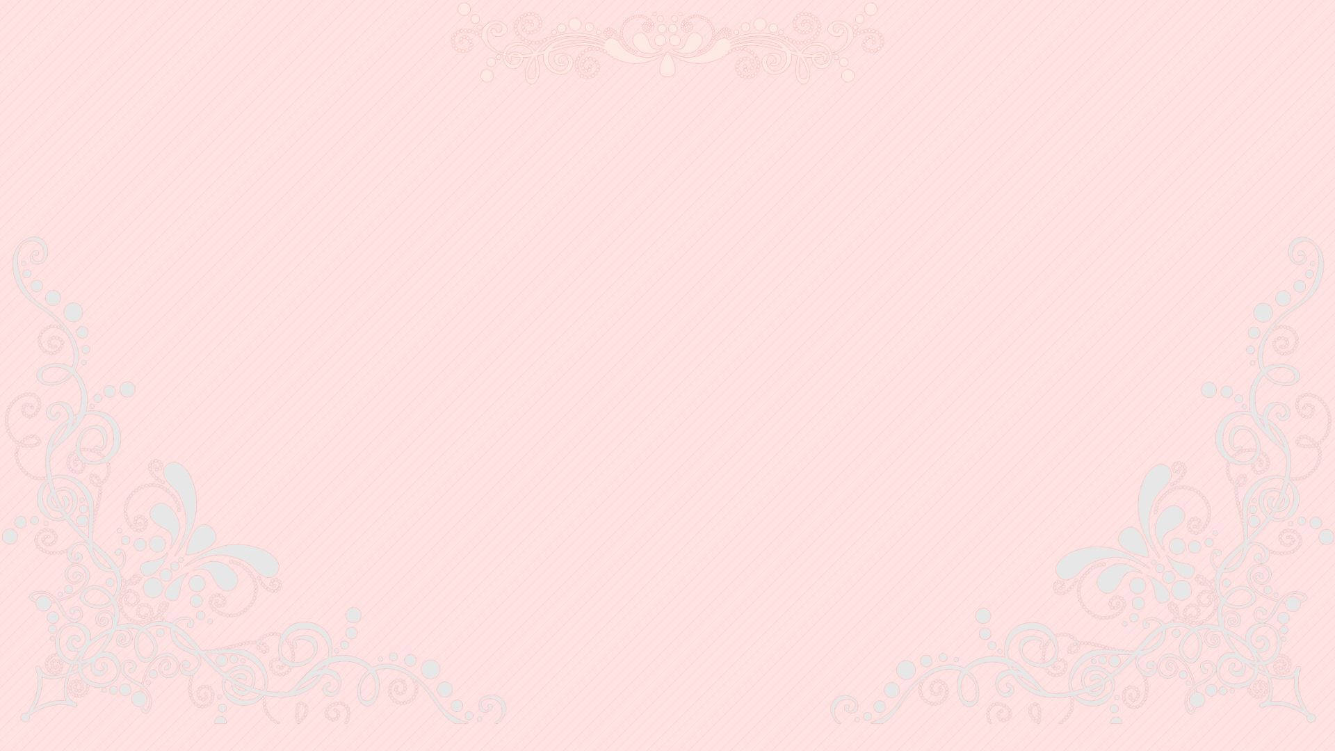 pastel pink, light blue floral corner embellishments, diagonal texture, Full HD Desktop Wallpaper