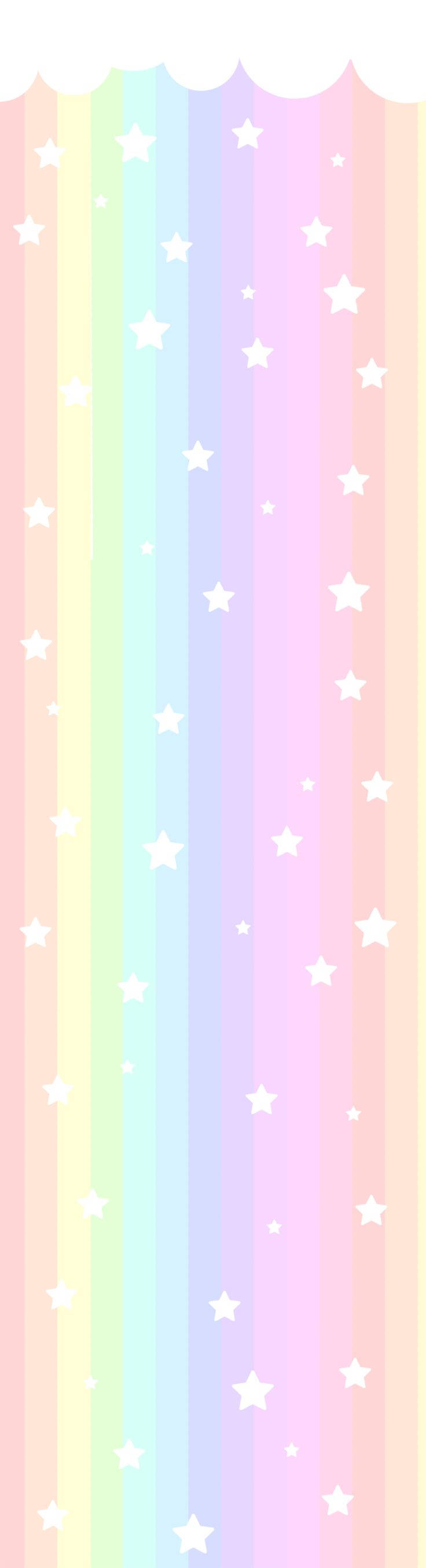 pastel rainbow, stripes, white stars, 2K Phone Wallpaper