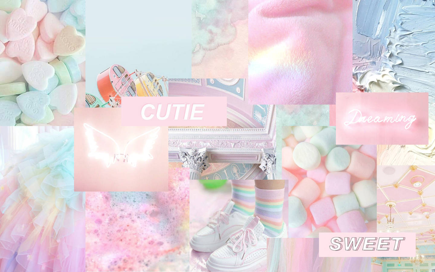 candy hearts, marshmallows, rainbow socks, HD Desktop Wallpaper