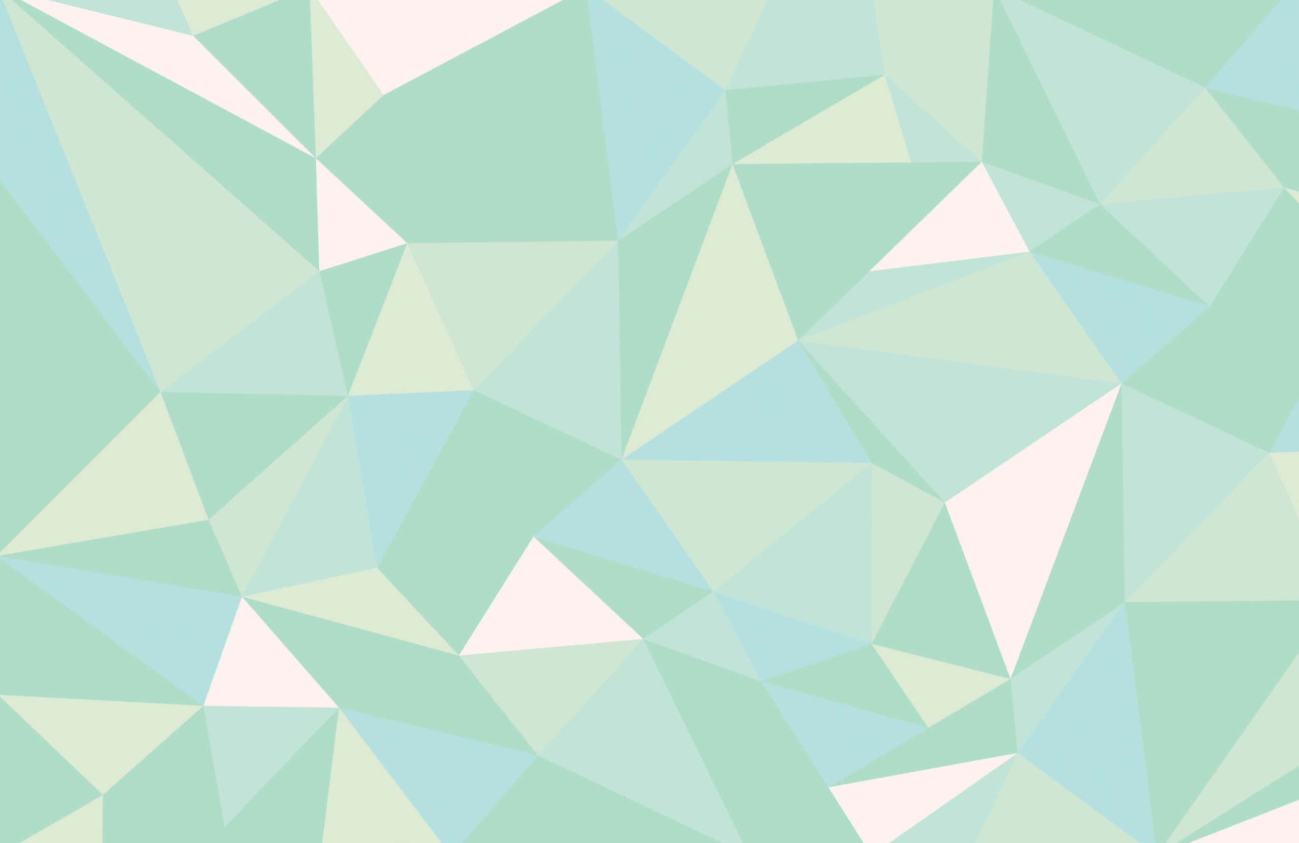 pastel green, white, triangles, 2K Desktop Wallpaper