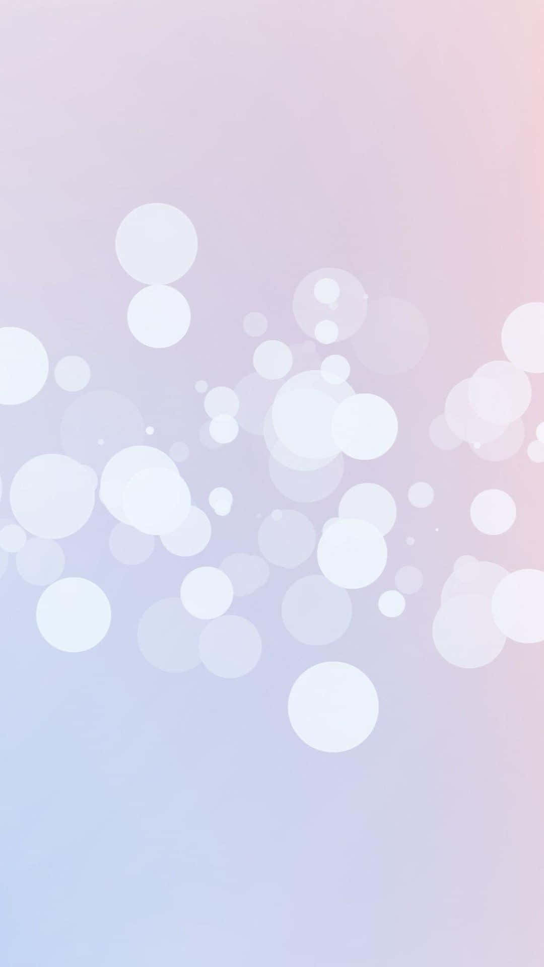 Cute Pattern iPhone, pastel gradient, glowing white bokeh circles, Full HD Phone Wallpaper