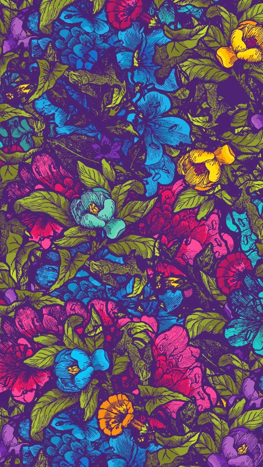 cute pattern iphone, electric blues, pinks, Full HD Phone Wallpaper