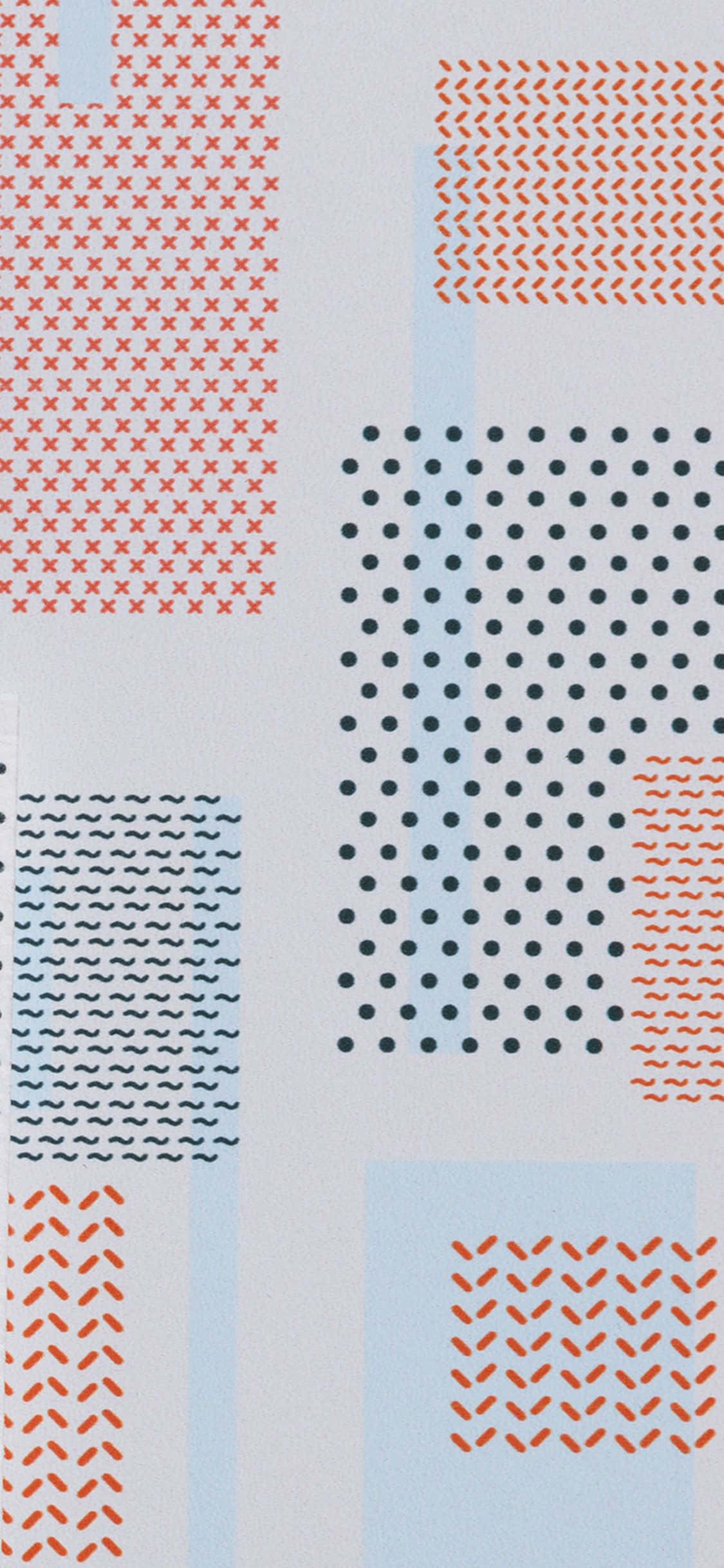 Cute Pattern iPhone, geometric pattern, red x's, Full HD Phone Wallpaper