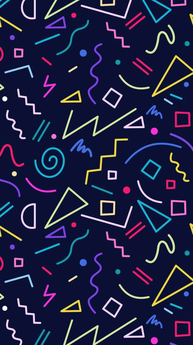 80s aesthetic, neon, geometric shapes, HD Phone Wallpaper