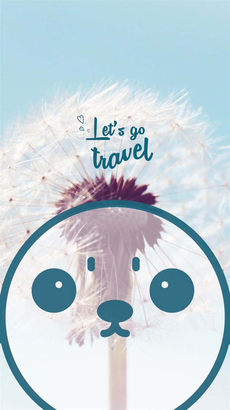 dandelion, Let's go travel, soft blue sky, HD Phone Wallpaper