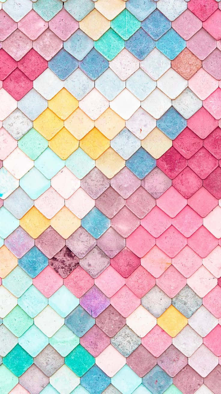 cute pattern, pastel-colored diamond tiles, repeating pattern, HD Phone Wallpaper