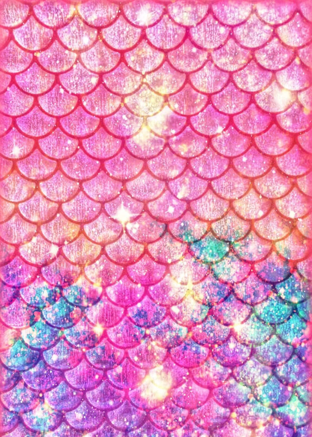 cute pattern, colorful geometric shapes, shimmering pink and blue mermaid scales, HD Phone Wallpaper