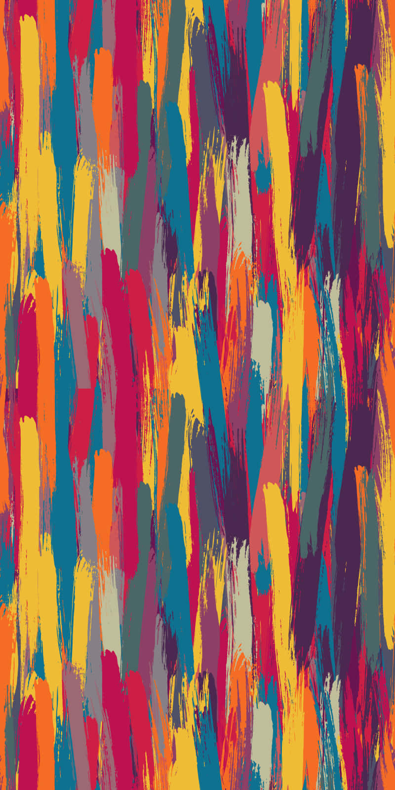 colorful abstract pattern, brush strokes, red, HD Phone Wallpaper