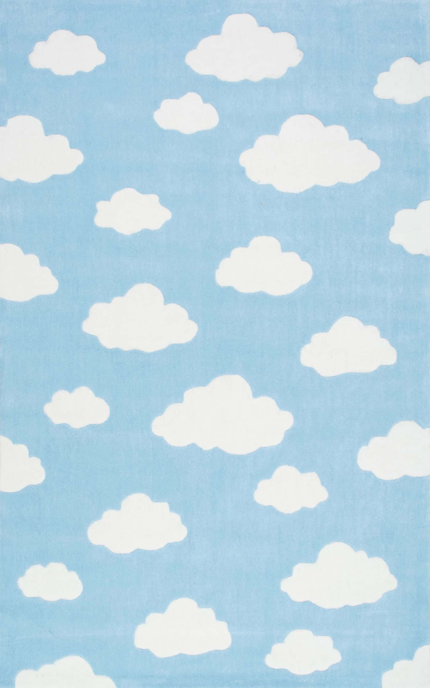 Cute White Clouds Blue Sky Pattern, soft blue textured wallpaper, scattered white cloud shapes, Full HD Phone Wallpaper