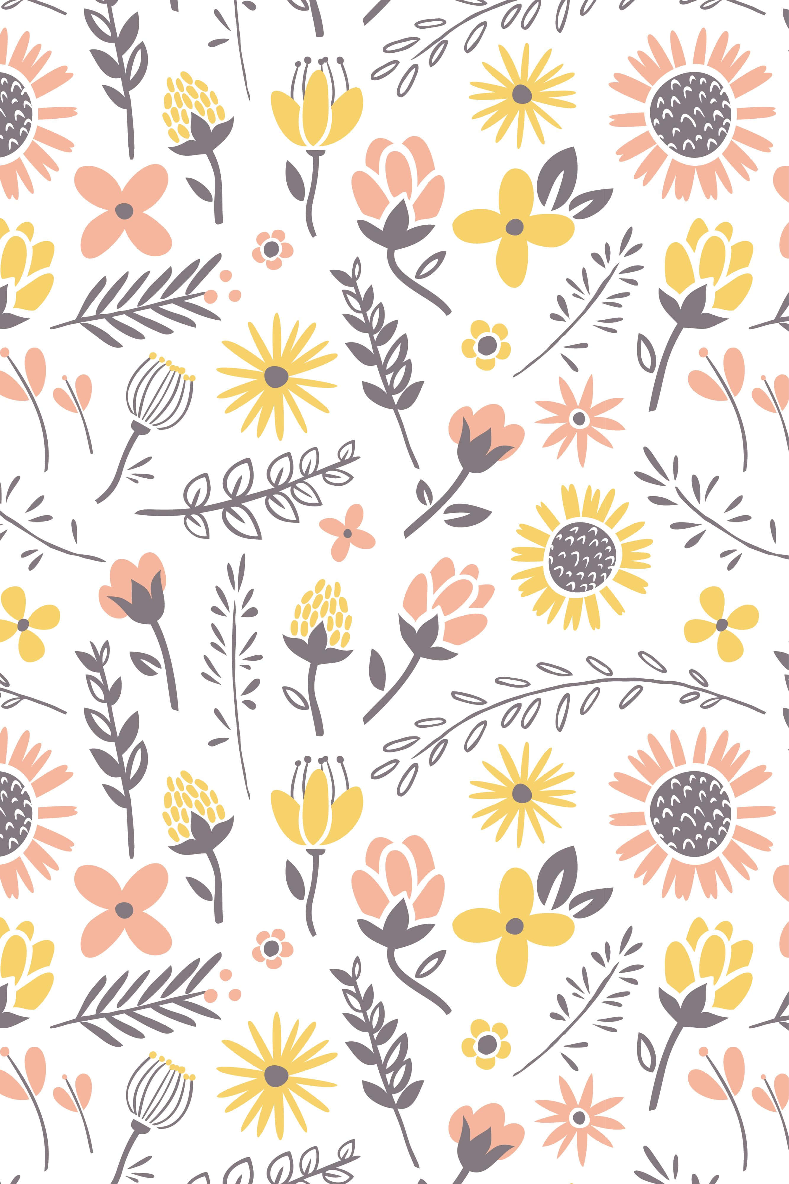 yellow, peach, gray, 4K Phone Wallpaper