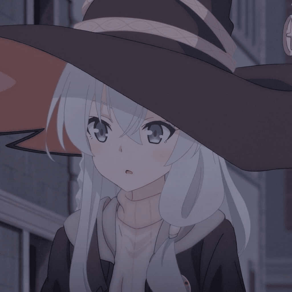 anime witch, silver hair, wide eyes, SD Desktop Wallpaper