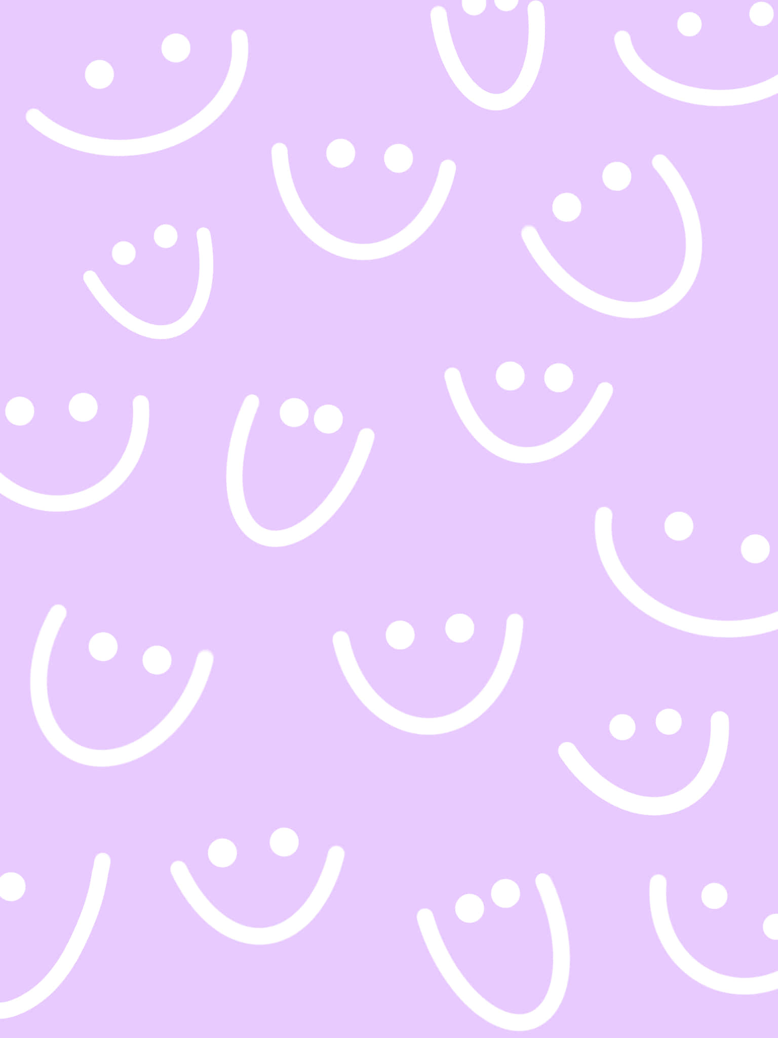 lavender, smiley, minimalist, Full HD Phone Wallpaper