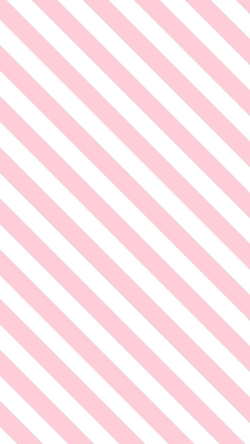 diagonal pink and white stripes, minimalist design, clean pattern, HD Phone Wallpaper