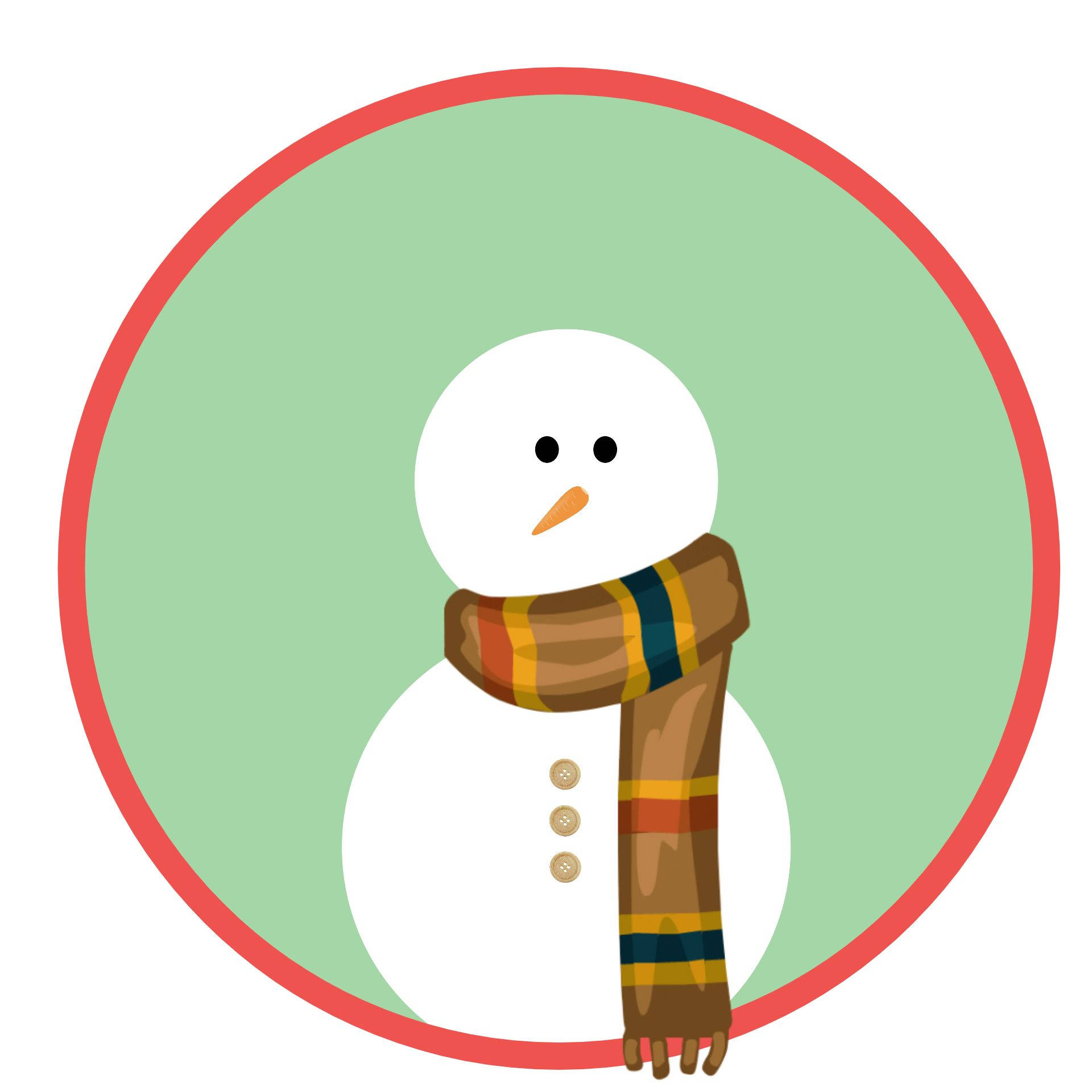 Christmas PFP, snowman, carrot nose, Full HD Desktop Wallpaper