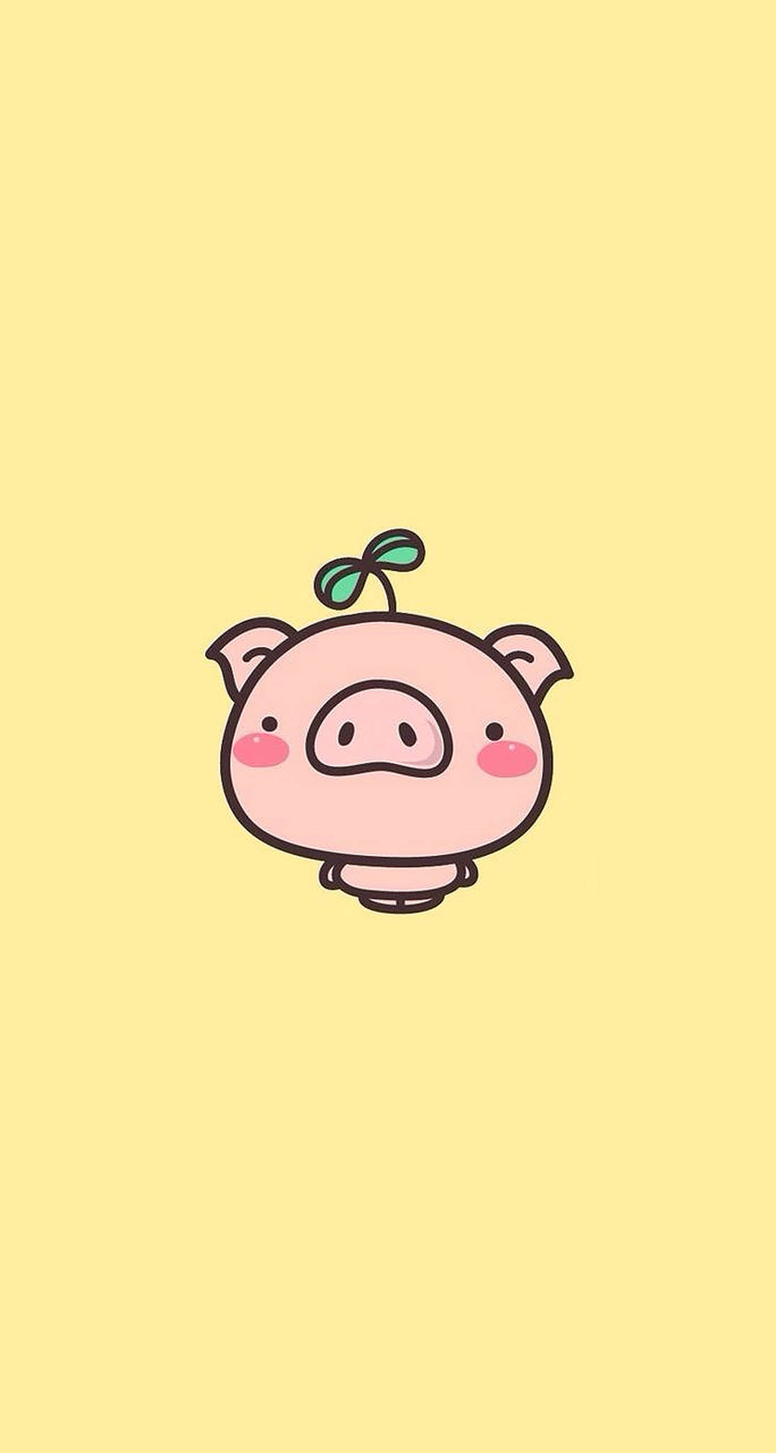 Cute Pig, pink cartoon pig, rosy cheeks, Full HD Phone Wallpaper