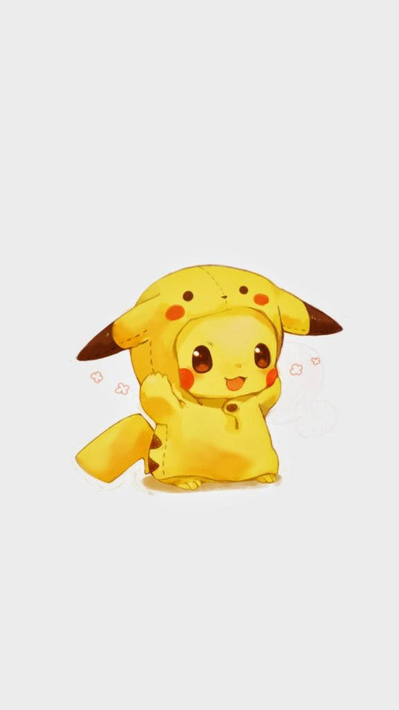 Cute Pikachu, onesie, yellow, SD Phone Wallpaper