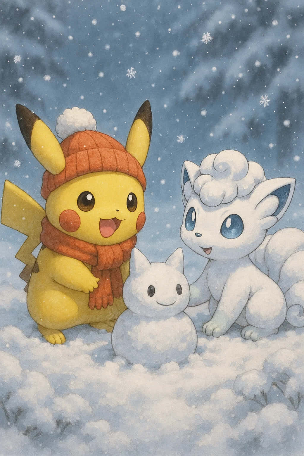 Pikachu, red hat, scarf, HD Phone Wallpaper