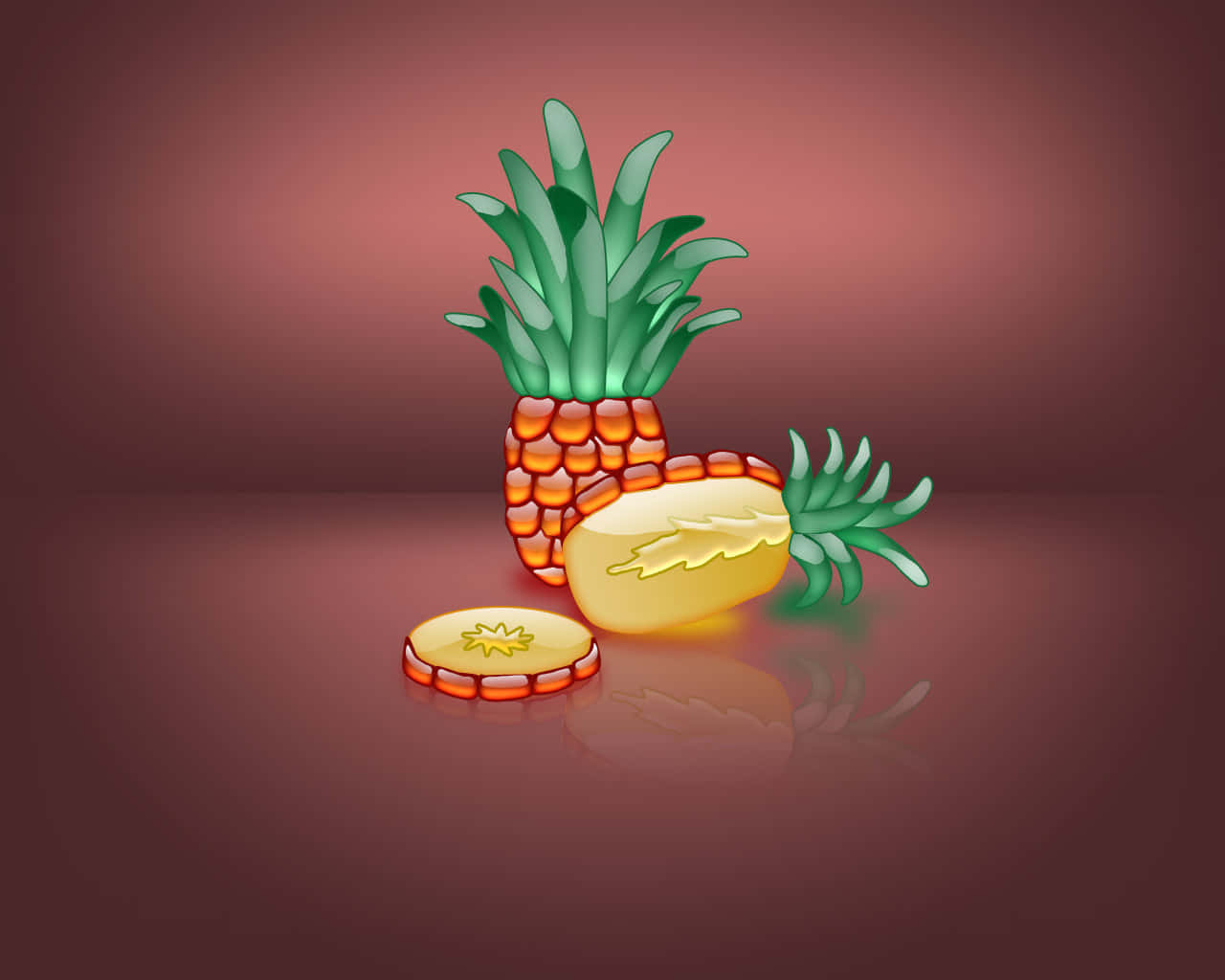 cute sliced pineapple fruit, pineapple, sliced pieces, HD Desktop Wallpaper