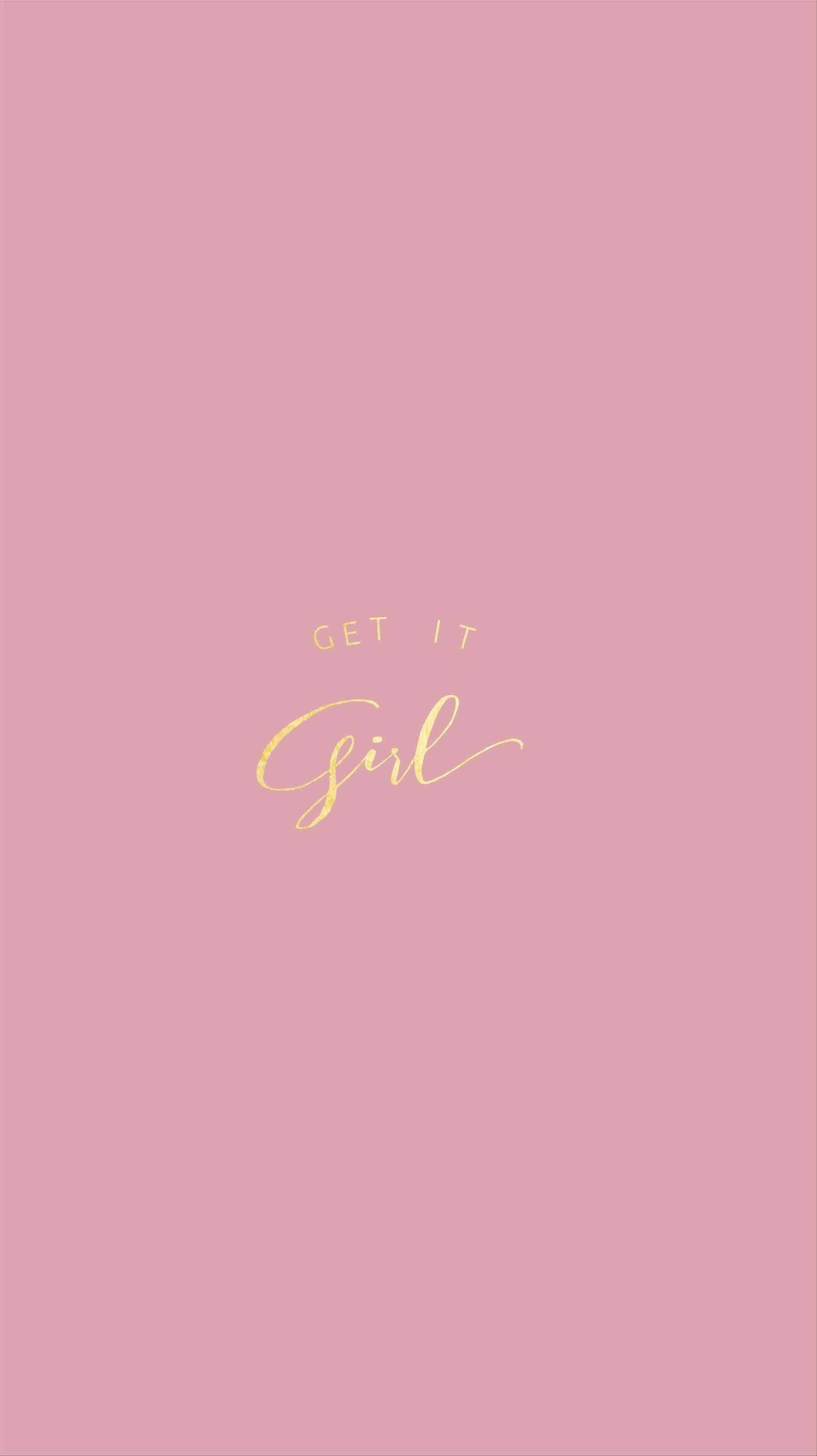 Get It Girly, iPhone, minimalist pink, 2K Phone Wallpaper