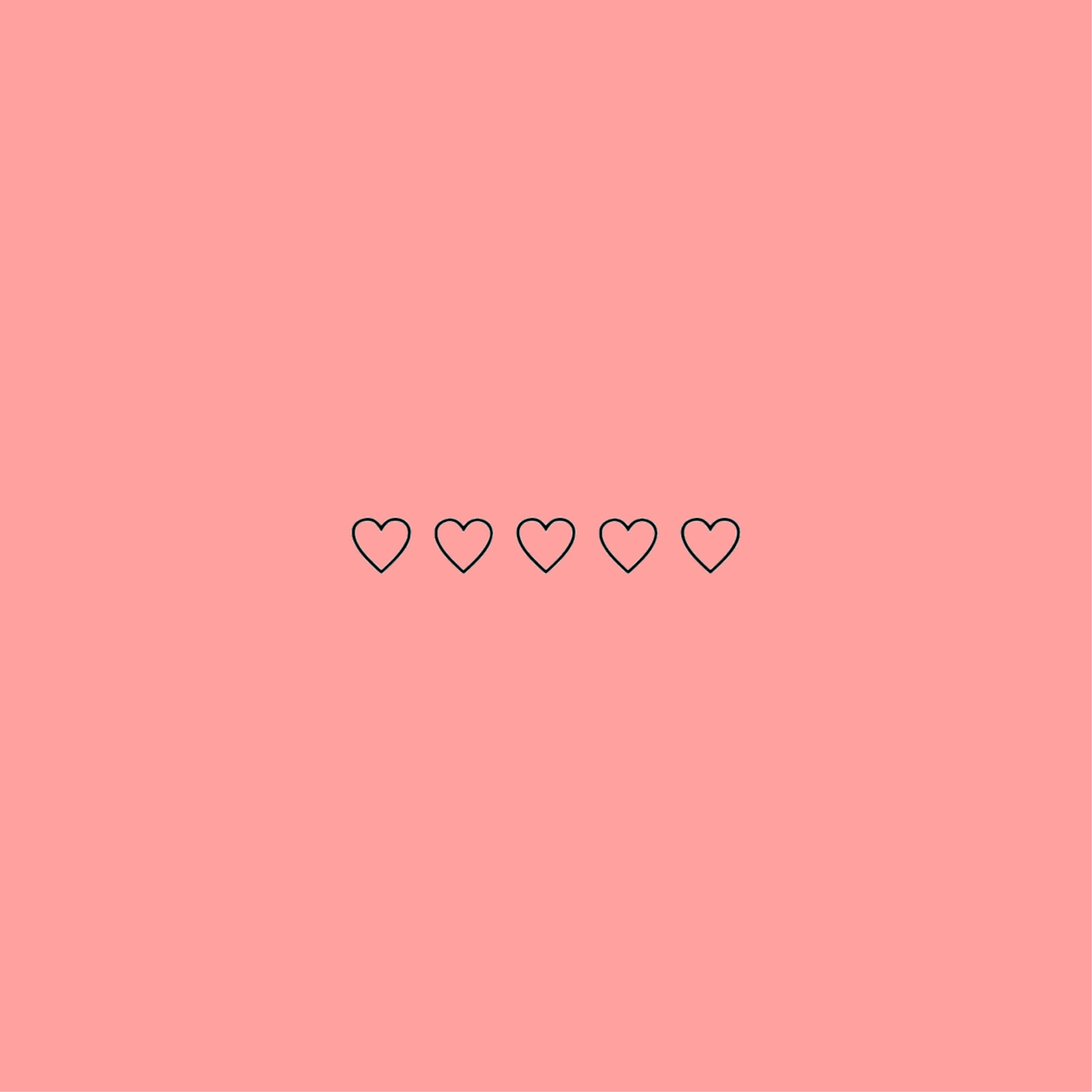 Cute Pink Aesthetic, black hearts, soft pink background, 2K Desktop Wallpaper
