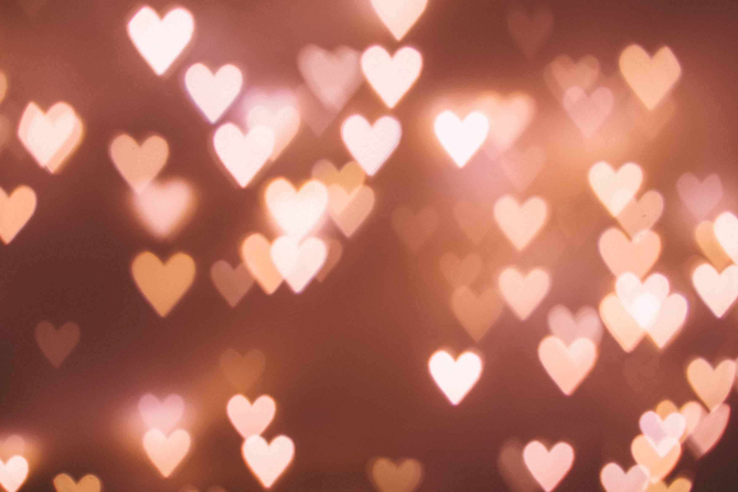 Cute Pink Aesthetic, hearts, bokeh, Full HD Desktop Wallpaper